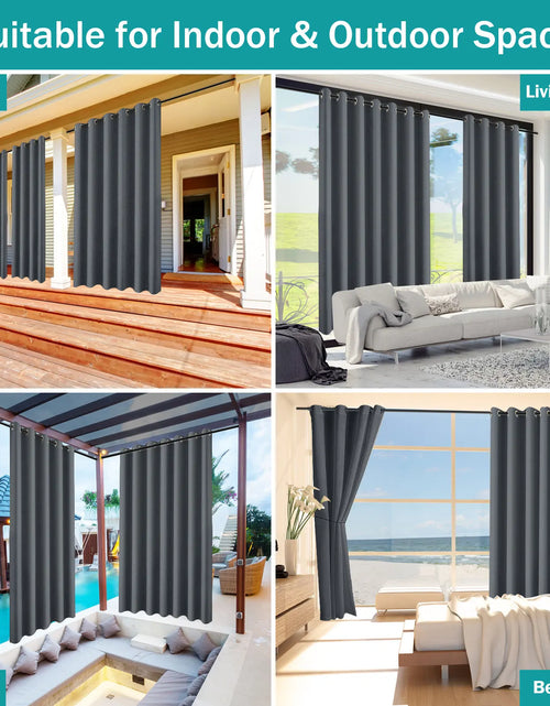 Load image into Gallery viewer, Privacy Outdoor Curtains Waterproof Garden Uv Exterior Curtain Street Gazebo Curtain for Patio Porch Pergola Terrace Cabana Pool
