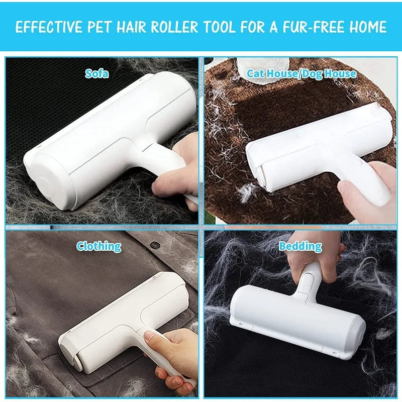 Pet Hair Remover Roller Cleaning Lint Sticky Hair Brush Hair Cleaner Dog Cat Hair Remover Pet Supplies Brush for Sofa Clothe