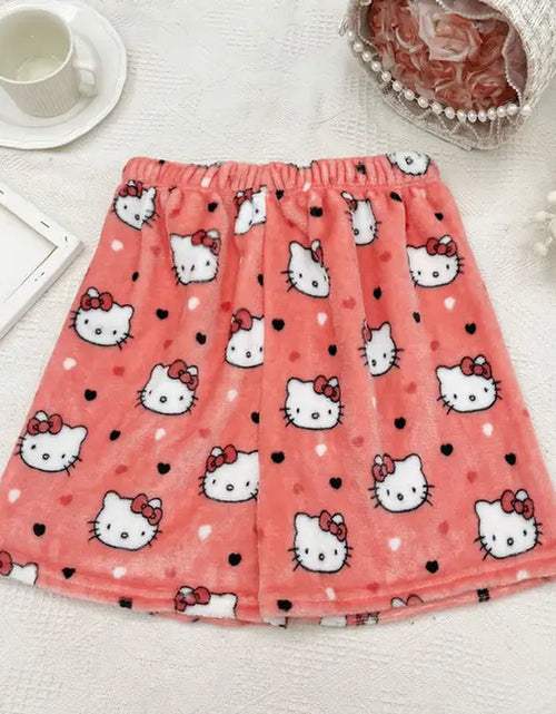 Load image into Gallery viewer, Sanrio Hello Kitty Anime Y2K Kawaii Flannel Pajamas Women&#39;S Warm Woolen Cartoon Casual Home Pants Autumn Winter Fashion Trousers
