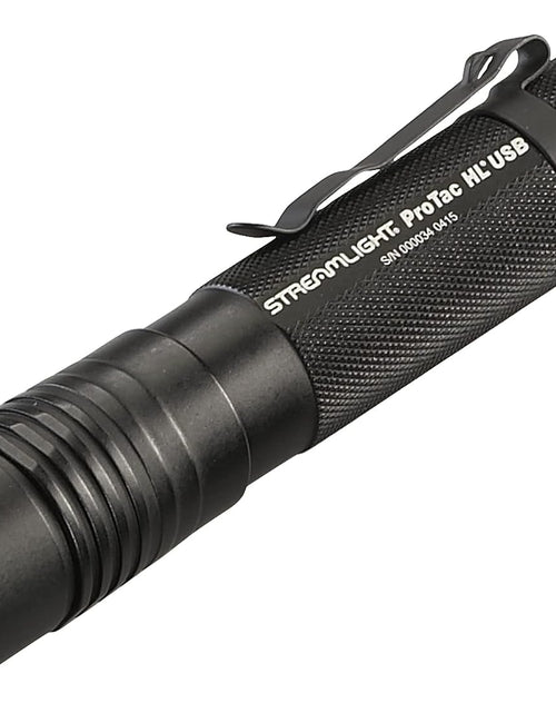 Load image into Gallery viewer, 88052 Protac HL USB 1000-Lumen Multi-Fuel USB Rechargeable Professional Tactical Flashlight with USB Cable, and Holster, Black
