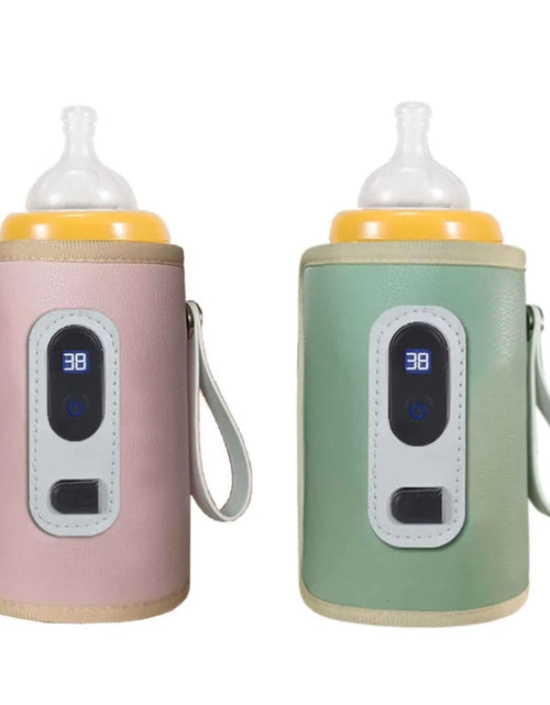 Load image into Gallery viewer, USB Milk Bottle Warmer Infant Bottle Portable Heat Keeper Formula Milk Travel Heating Sleeve for Baby Nursing Bottles
