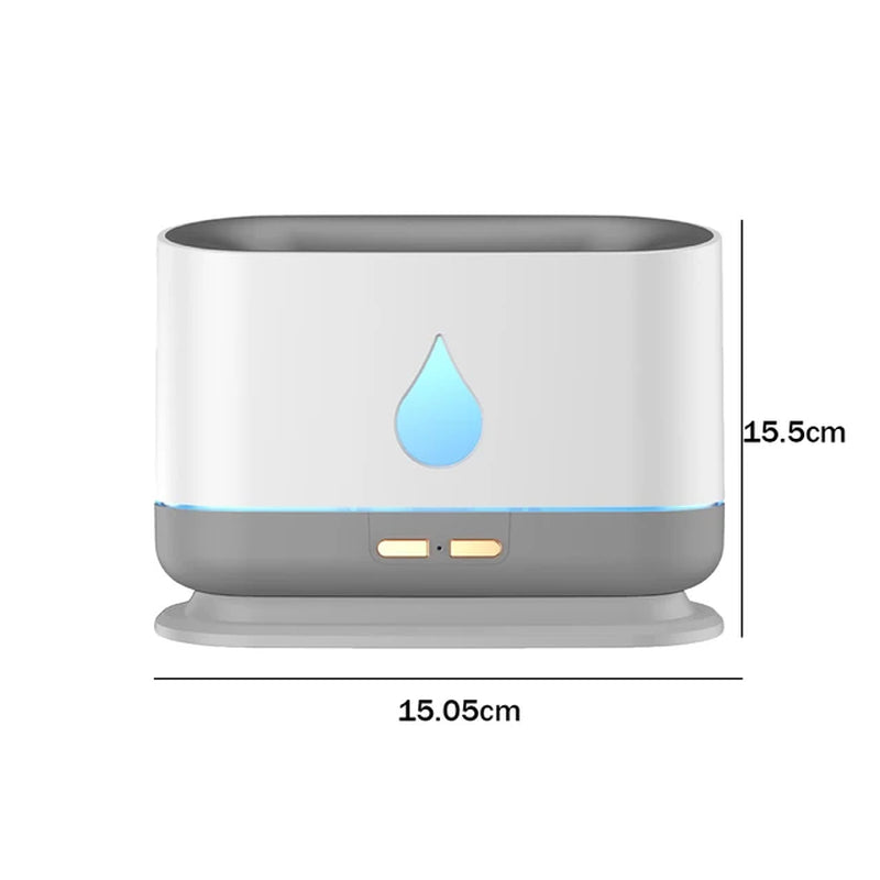 200ML Flame Aroma Diffuser Air Humidifier Home Electric Ultrasonic Cool Mist Maker Fogger LED Essential Oil Diffuser Flame Lamp