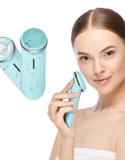 Load image into Gallery viewer, Drop Shipping Household EMS Facial Pore Cleaning Tool Face Massage Electric Silicone Deep Clean Sonic Facial Cleansing Brush
