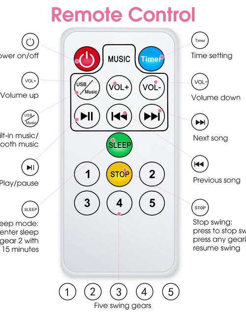 Load image into Gallery viewer, Baby Swing for Infants - APP Remote Bluetooth Control, 5 Speed Settings, 10 Lullabies, USB Plug (Blue)
