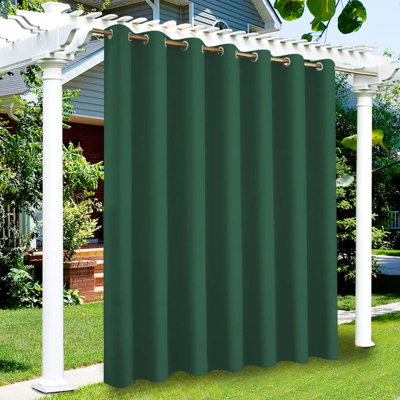 Privacy Outdoor Curtains Waterproof Garden Uv Exterior Curtain Street Gazebo Curtain for Patio Porch Pergola Terrace Cabana Pool