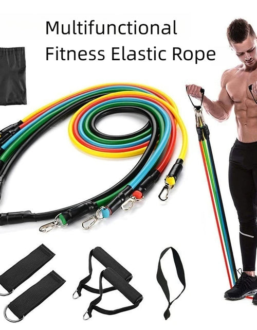 Load image into Gallery viewer, 11Pcs/Set Pull Rope Resistance Bands Portable Fitness Equipment Ankle Strap Chest Expander Elastic Exercise Band Set Latex Tubes
