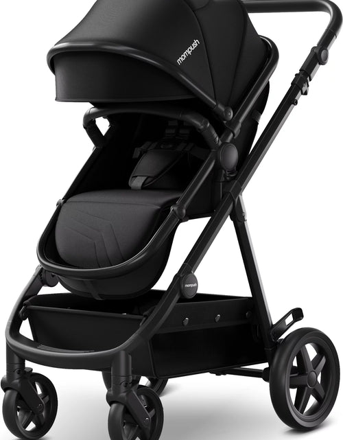 Load image into Gallery viewer, Meteor2, 2-In-1 Baby Stroller with Bassinet Mode, Adjustable Handle and Footrest, Black, 23.2LB, Unisex
